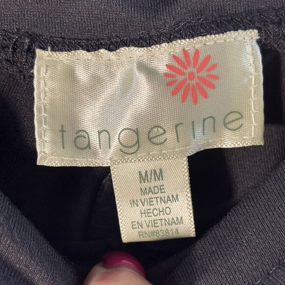 Tangerine Ladies Medium Graphite & Sulphur Green Athletic Pants 88% Polyester 12 - Picture 4 of 8